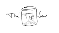 a can with the words'the tip war'drawn on it
